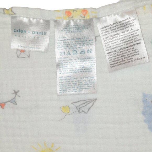 Aden & Anais Bear Banner Sun Rain Cloud Rainbow Star Muslin Lovey Baby Blanket - Picture 5 of 5